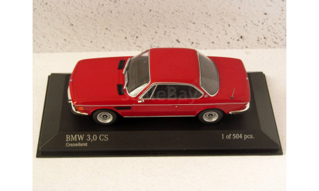 BMW 3.0 CS E9 красный Minichamps 1:43 410029020, масштабная модель, scale43