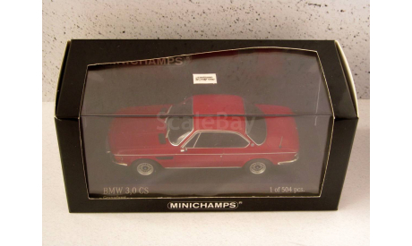 BMW 3.0 CS E9 красный Minichamps 1:43 410029020, масштабная модель, scale43