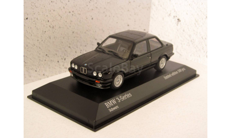 BMW 3-Series E30 чёрный Minichamps 1:43 943024003, масштабная модель, scale43