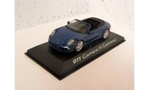 Porsche 911 (991) Carrera 4 Cabriolet синий металлик Minichamps 1:43 WAP0201110C, масштабная модель, scale43