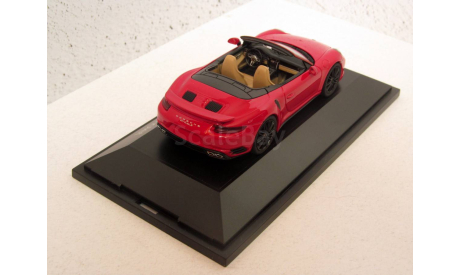 Porsche 911 (991 II) Turbo S Cabriolet красный Herpa 1:43 HER071482, масштабная модель, scale43