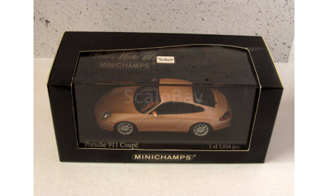 Porsche 911 (996) Coupé розовый металлик Minichamps 1:43 400061025, масштабная модель, scale43