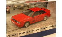 Набор ’Ashes to Ashes’ Audi Quattro со следами от пуль + Ford Granada Mk II 2.8i Police GB RHD Corgi / Vanguards 1:43 CC02799