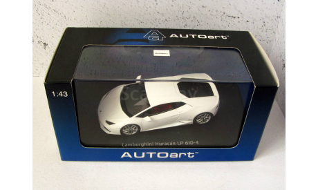 Lamborghini Huracán LP 610-4 белый AUTOart 1:43 54601, масштабная модель, scale43