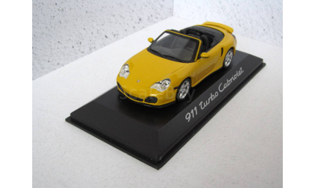 Porsche 911 (996) Turbo Cabriolet жёлтый Minichamps 1:43 WAP02010214, масштабная модель, scale43