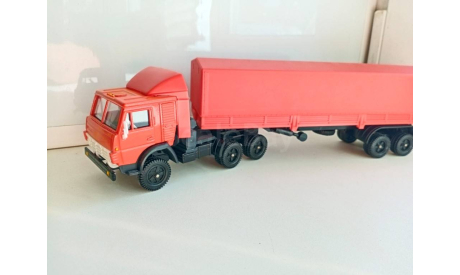 КамАЗ-5410 с полуприцепом; тент, масштабная модель, Элекон, scale43