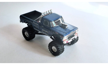 Ford F-250 Monster Truck Bigfoot #1 (1974) Blue, масштабная модель, Greenlight Collectibles, scale43