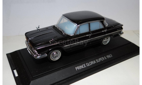 Prince Gloria Super 6, model 1963, 1:43, Japan, Ebbro, с дефектом стекла, масштабная модель, Nissan, scale43