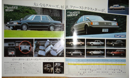 Toyota Corona, Mark2, Soarer, Corsa - Японский каталог 11 стр., литература по моделизму