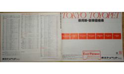 Японский Прайс лист Toyota 1981 года - 27стр.