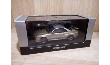 Nissan Skyline GT-R (BNR34) M-spec Selica Brass 1/43 Kyosho, масштабная модель, 1:43