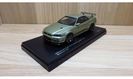 NIssan Syline GT-R (BNR34) V-spec II Nur (Millennium Jade) 1/43 Kyosho, масштабная модель, 1:43