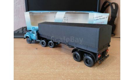 ЗИЛ-133ГЯ с полуприцепом чёрный, масштабная модель, scale43