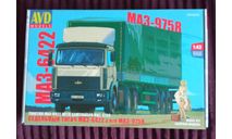 Седельный тягач МАЗ-6422 с п/п МАЗ-9758, сборная модель автомобиля, AVD Models, scale43