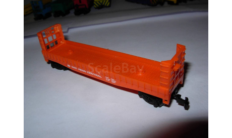 вагон-платформа американской дороги PENN CENTRAL 1/160 N 9mm Aurora Мексика 1:160, железнодорожная модель, scale0