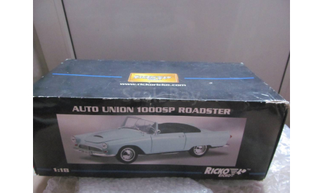 модель 1/18 Auto Union 1000SP 1958 Roadster RICKO металл 1:18, масштабная модель, scale18
