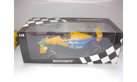 модель F1 Формула 1 1/18 Benetton Ford B191B 1992 #19 Michael Schumacher Minichamps/PMA металл 1:18, масштабная модель, scale18