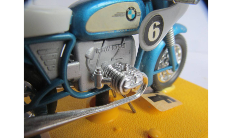 1/24 модель гоночный мотоцикл BMW R75/5 Gama Mini Germany металл 1:24, масштабная модель мотоцикла, scale24