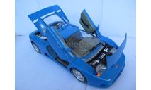 модель 1/18 Bugatti 110EB 1991 Burago Italy металл 1:18 синий, масштабная модель, BBurago, scale18