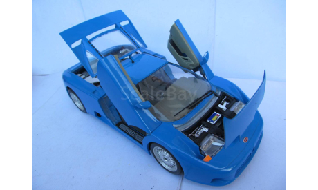 модель 1/18 Bugatti 110EB 1991 Burago Italy металл 1:18 синий, масштабная модель, BBurago, scale18