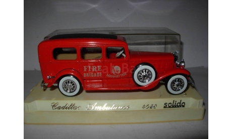 модель пожарный медицинский 1/43 Cadillac Manhattan Fire Brigade1931-1932 Solido France металл 1:43 пожарная скорая помощь, масштабная модель, scale43