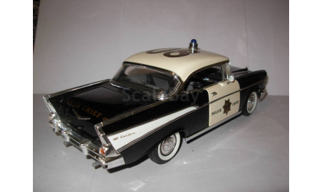 модель 1/18 полицейский Chevrolet Bel Air 1957 Police Yatming металл BelAir  1:18 Полиция, масштабная модель, Yat Ming, scale18