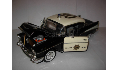 модель 1/18 полицейский Chevrolet Bel Air 1957 Police Yatming металл BelAir  1:18 Полиция, масштабная модель, Yat Ming, scale18