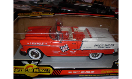 модель 1/18 Chevrolet Bel Air 1955 кабриолет Pace Car Indianapolis ERTL металл 1:18, масштабная модель, scale18