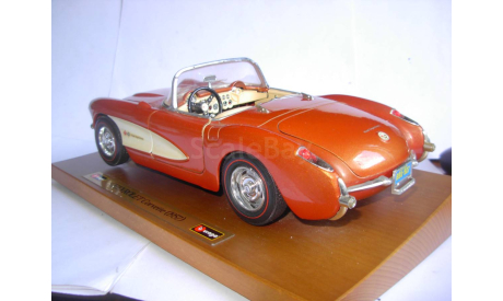 модель 1/18 Chevrolet Corvette 1957 Burago Italy металл 1:18, масштабная модель, scale18, BBurago