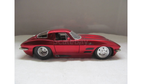 модель 1/24 Chevrolet Corvette Stingray 1963 Hot Rod Jada металл 1:24, масштабная модель, scale24