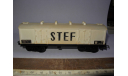 железнодорожный грузовой вагон STEF 1/87 H0/HO 16,5mm Германия пластик 1:87, железнодорожная модель, scale0