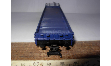 железнодорожный вагон - платформа синяя 1/87 H0/HO 16,5mm Märklin Германия пластик 1:87, железнодорожная модель, scale0