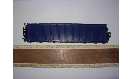 железнодорожный вагон - платформа синяя 1/87 H0/HO 16,5mm Märklin Германия пластик 1:87, железнодорожная модель, scale0