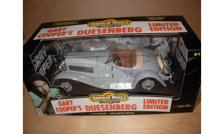 модель 1/18 Duesenberg SJ Roadster Gary Cooper ERTL металл 1:18, масштабная модель, ERTL (Auto World), Ford