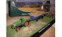 модель 1/43 трактор Fendt Farmer II 2 с прицепом и фигурками Schuco металл 1:43, масштабная модель, Fendt Dieselross, scale43