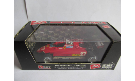 модель 1/43 Формула 1 F1 Ferrari 126C24 1982 #27 Gilles Villeneuve 2nd GP San Marino Brumm Italy металл 1:43, масштабная модель, scale43