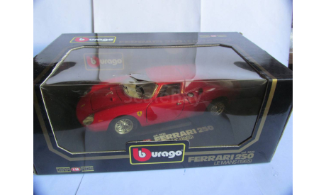 модель 1/18 Ferrari 250 Le Mans 1965 Burago Italy металл 1:18 250LM, масштабная модель, BBurago, scale18