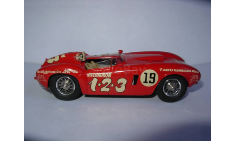 модель 1/43 Ferrari 375 Plus # 19 winner Carrera Panamericana 1954 Umberto Maglioli Western Models England белый металл 1:43 white metal, масштабная модель, scale43