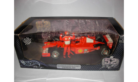 модель +фигурка F1 Формула 1 1/18 Ferrari F2001 #1 M.Schumacher/Шумахер Spa-Francorchamps 52 win Mattel/Hot Wheels металл 1:18, масштабная модель, scale18, Mattel Hot Wheels