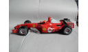 модель F1 Формула 1 1/18 Ferrari F2005 2005 #1 M.Schumacher/Шумахер Mattel/Hot Wheels металл 1:18, масштабная модель, Mattel Hot Wheels