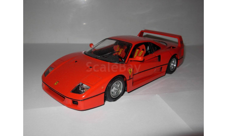 модель 1/24 Ferrari F40 1987 Burago Italy металл 1:24 красная, масштабная модель, BBurago, scale24