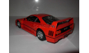 модель 1/24 Ferrari F40 1987 Burago Italy металл 1:24 красная, масштабная модель, BBurago, scale24