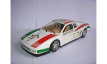 модель 1/18 Ferrari Testarossa 1984 FIFA World Cup Italia 90 1990 Burago Italy металл 1:18, масштабная модель, scale18, BBurago
