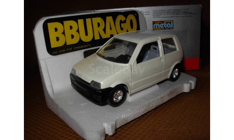 модель 1/24 Fiat Cinquecento Burago Made in ITALY металл 1:24, масштабная модель, scale24, BBurago