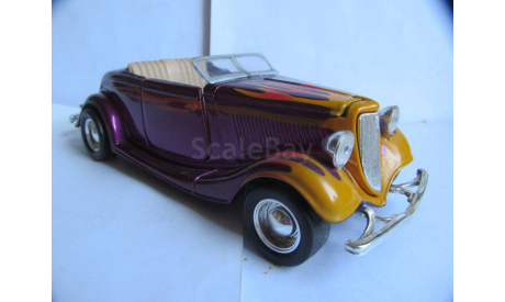 модель 1/24 FORD 1934 Cabriolet Hot Rod Street металл 1:24, масштабная модель, scale24