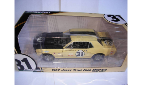 модель 1/18 Ford Mustang Ford Mustang 1967 Racing Tribute JERRY TITUS #31 GREENLIGHT металл 1:18, масштабная модель, scale18, Greenlight Collectibles