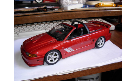 модель 1/18 Ford Mustang Saleen S 351 Cabrio красный, б/к  Auto Art металл, масштабная модель, 1:18, Autoart