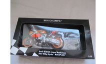 модель 1/12 гоночный мотоцикл Honda RC212V Repsol #1 Moto GP 2007 Nicky Hayden Minichamps металл 1:12, масштабная модель мотоцикла
