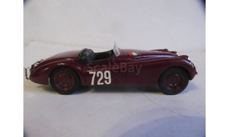 модель 1:43 гоночный Jaguar XK120 #729 Mille Miglia Brumm Italy металл 1/43, масштабная модель, scale43