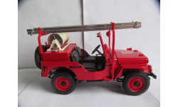модель 1/18 Jeep Willys пожарный Tarn Solido France металл пожарная 1:18